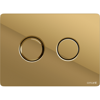 Кнопка CERSANIT ACCENTO CIRCLE для AQUA пневматическая пластик золотой глянцевый