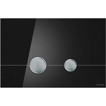 Кнопка CERSANIT STERO для LINK PRO/VECTOR/LINK/HI-TEC стекло черный Кнопка CERSANIT STERO для LINK PRO/VECTOR/LINK/HI-TEC стекло черный
