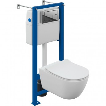 Комплект CERSANIT NATURE OVAL CO DPL EO slim инсталляция VECTOR кнопка CORNER пластик хром глянцевый Комплект CERSANIT NATURE OVAL CO DPL EO slim инсталляция VECTOR кнопка CORNER пластик хром глянцевый