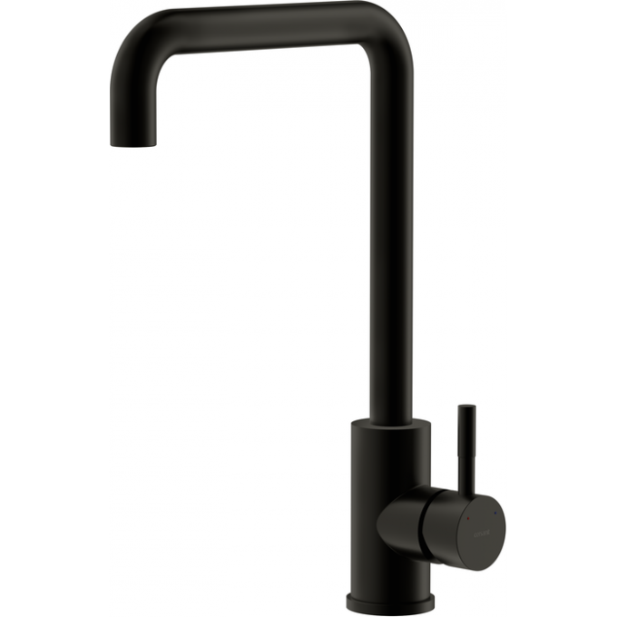 Смеситель CERSANIT для кухни COMO однорычажный с п-образным изливом, черный 68246