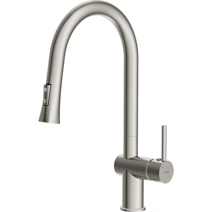 Смеситель CERSANIT для кухни MELAR однорычажный с выдвижным изливом, никель 68229