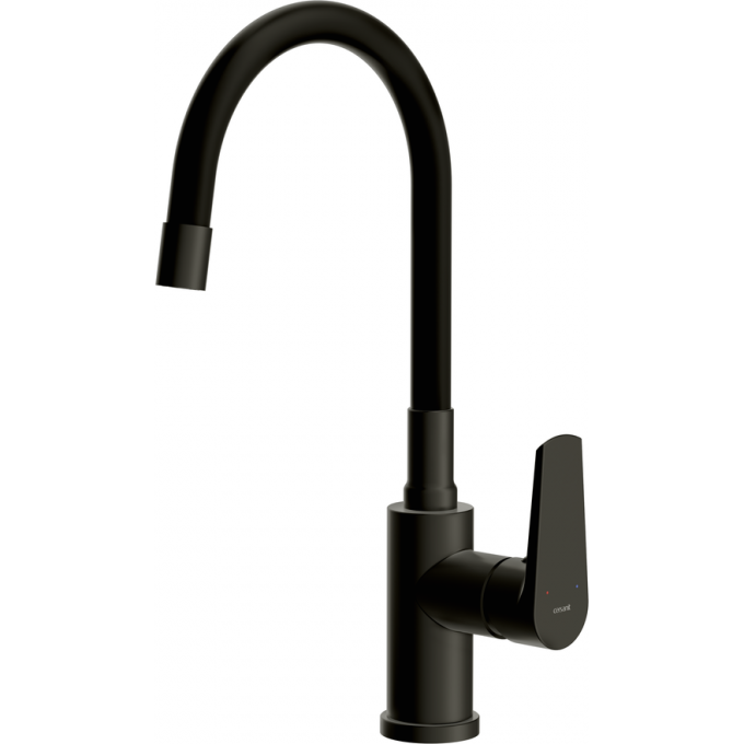 Смеситель CERSANIT для кухни MODUO однорычажный с гибким изливом, черный 68230