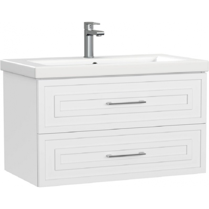 Тумба под раковину CERSANIT CLASSIC , 80 см, подвесная, белая матовая 69090